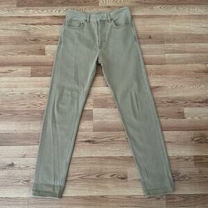 COS Women’s Mid Rise Tapered Tan Button Fly 5 Pocket Design Jeans Size 28/32